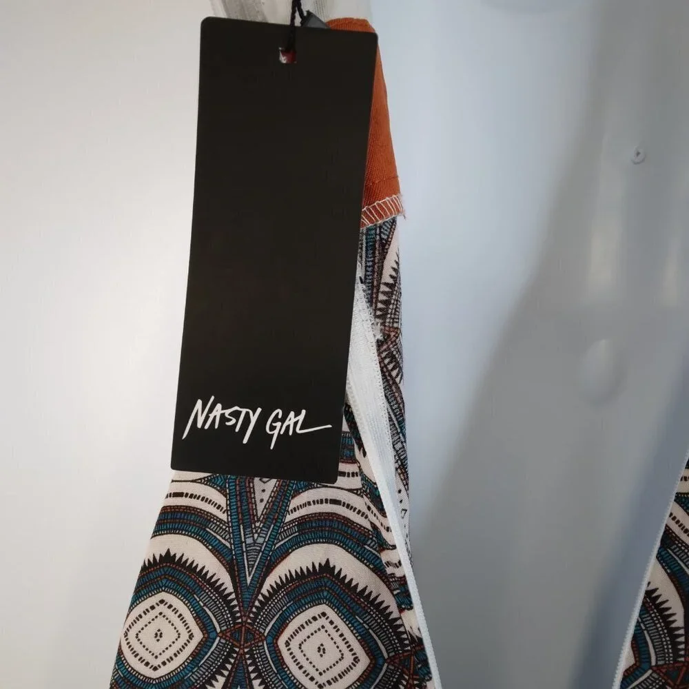 NWT Nasty Gal Cut Out Printed Maxi Dress Size 2